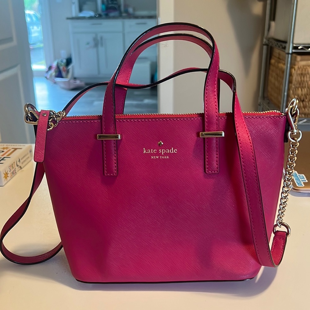 Kate spade pink saffiano leather crossbody